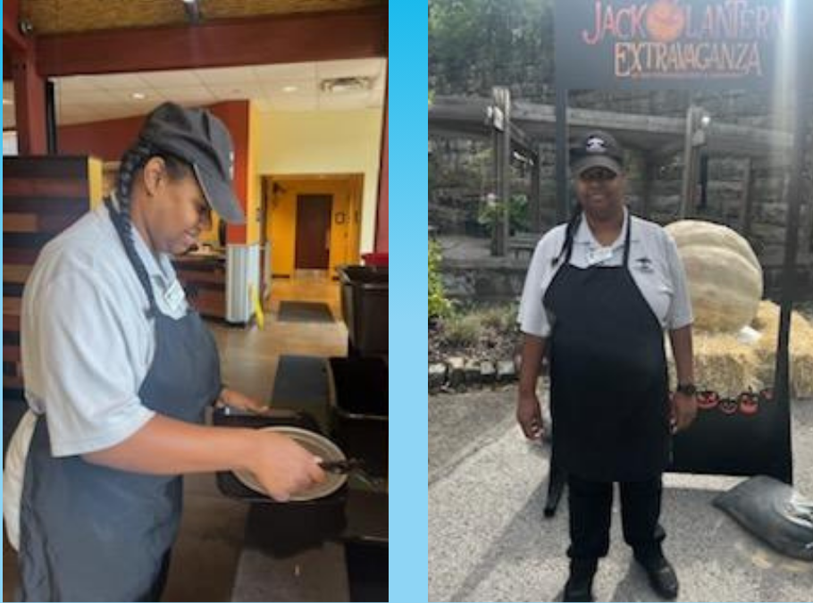 Young woman working at the Pittsburgh Zoo while smiling